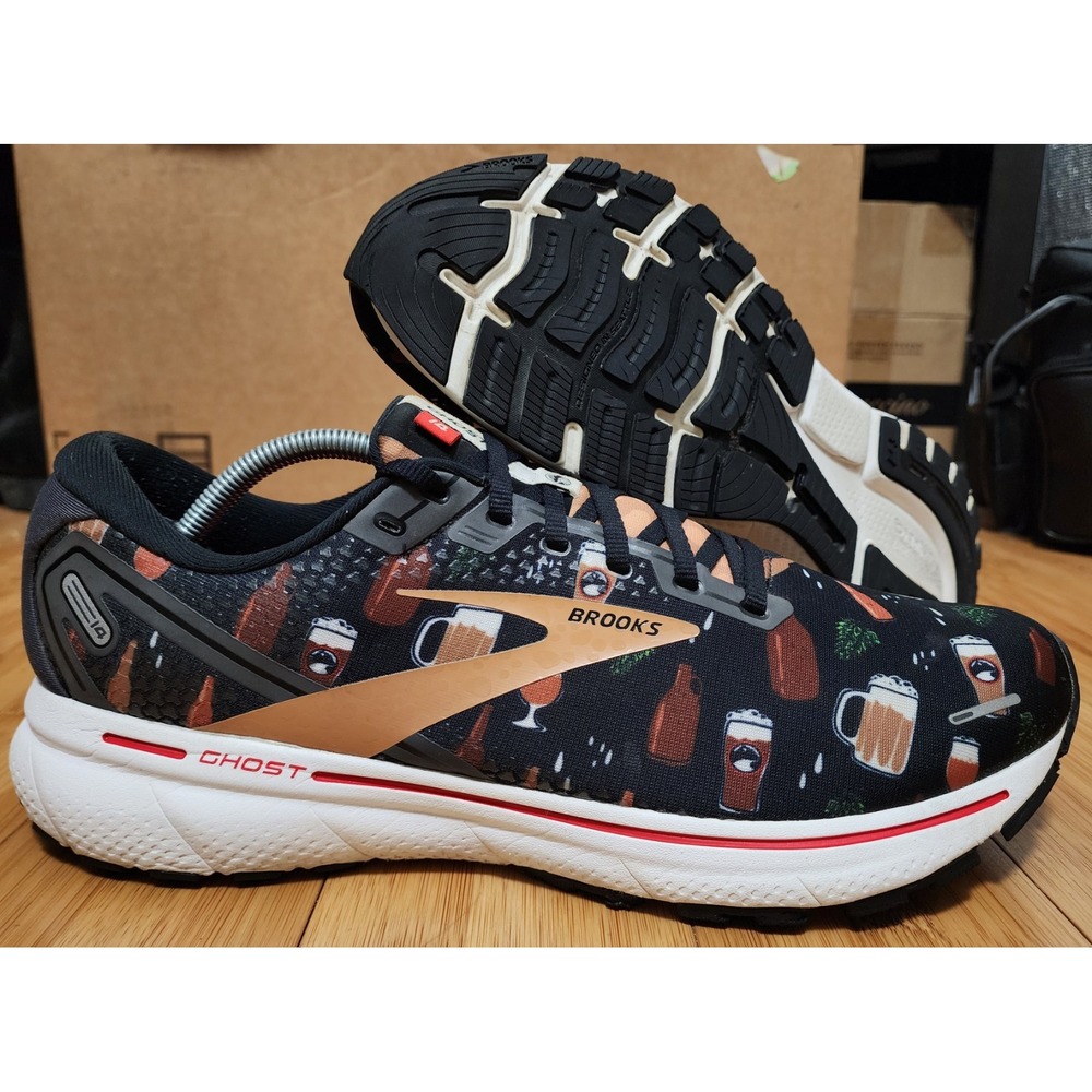 Brooks Ghost 14 Men 11.5 Black Deschutes Brewery Beer Run Hoppy 110369-1D-027